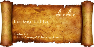 Lenkey Lilla névjegykártya