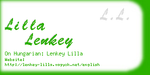 lilla lenkey business card